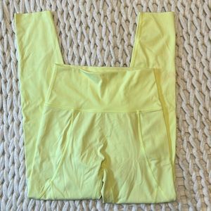 Like New Yellow Aerie Workout Leggings